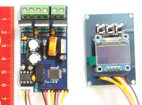DMX RGB декодер 7-60VDC до 1,98 кВт на канал. VJLight DD-3. Плата.