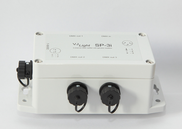 VJLight SP-3i DMX сплиттер с двойной гальванической развязкой IP-68 и индикаторами.